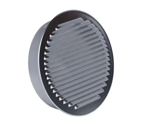 Subtiel Aluminium Lüftungsgitter 200 mm - Robustes Lüftungsgitter aus Aluminium für Außenanschlüsse. Schützt effektiv vor Regen und Schmutz, mit integriertem Insektengitter für optimalen Luftstrom. Ideal für Zuluft- und Abluftöffnungen.