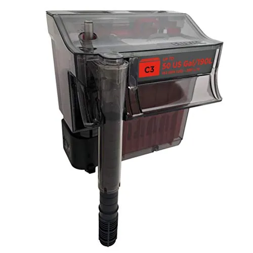 Fluval C3 Clip-On Aquarienfilter 5-Stufen für 75-190l - Effizienter Außenfilter für Aquarien von 75 bis 190 Litern mit 480 l/h Pumpenleistung. Inklusive Filtermedien und optischem Reinigungsindikator für einfache Wartung.