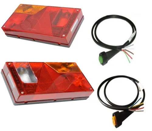 Aspöck Multipoint 1 MIT RFS - Lampen Set für Kfz-Beleuchtung - Praktisches Lampen Set mit 12V Leuchten und 3m Kabel, ideal für zuverlässige Sichtbarkeit und Sicherheit im Straßenverkehr.