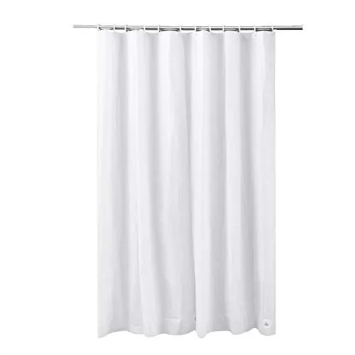 ADOB Anti-Schimmel Duschvorhang Peva Weiss, 180 x 200 cm, waschbar, mit Gewichtsband und 12 Duschvorhangringen, 90802