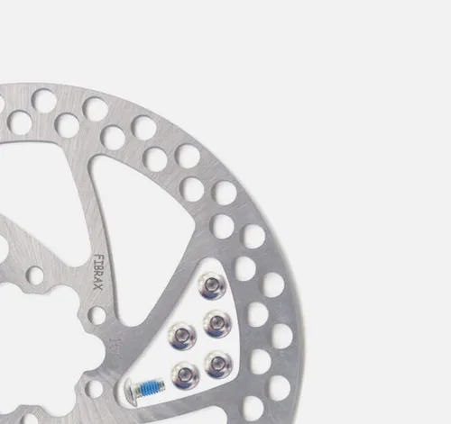 Fibrax Bremsscheibe NIRO 180mm - Edelstahl-Bremsscheibe für Fahrräder, leicht und langlebig, mit 6 Befestigungsbolzen - ideal für optimale Bremsleistung.