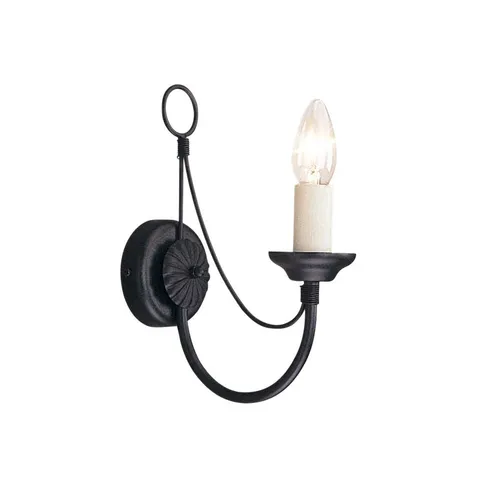 Carisbrooke Wandleuchte schwarz von Elstead Lighting - Elegante Wandleuchte für Innenräume, ideal für eine stilvolle Beleuchtung in jedem Raum. Perfekt für Wohn- und Arbeitsbereiche.