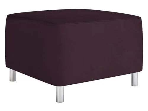 Mirjan24 Moderner Polsterhocker Dover – Vielseitiger Sitzhocker mit Farbauswahl - Vielseitiger Polsterhocker mit großer Farb- und Materialauswahl. Ideal als Sitzgelegenheit oder Fußbank. Die verchromten Kunststofffüße sorgen für Stabilität. Lieferung bis zur ersten Tür.