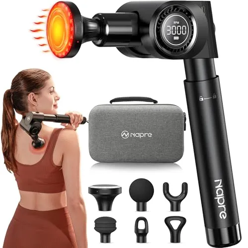 Napre Massagepistole mit Wärme- und Rotlichtfunktion von NAPRE