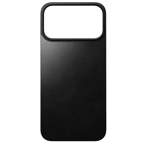 Nomad Lederrückseite Tasche für iPhone 17 Pro Max - Schwarz - Handyhülle aus hochwertigem Horween Leder für das iPhone 17 Pro Max. Ultrathin Design, MagSafe-kompatibel und entwickelt eine einzigartige Patina mit der Zeit.