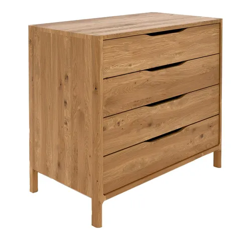 Lomadox Kommode THORNBURY-165, Sideboard Schubladenkommode, Wildeiche massiv geölt, grifflos montiert