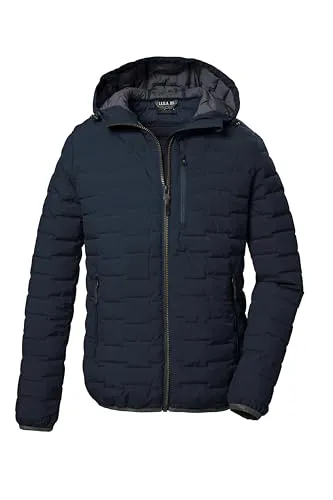 G.I.G.A. DX Herren Steppjacke mit Kapuze - Funktionsjacke in dunkelnavy, wasserabweisend und atmungsaktiv, ideal für Outdoor-Aktivitäten, mit elastischen Säumen und umweltfreundlicher Imprägnierung.