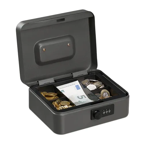 Geldkassette Kasse Haushaltskasse Geldkasten Mini-Kasse Handkasse Münzeinsatz