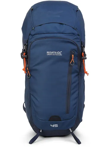 Regatta Highton V2 Herren-Rucksack 45 l - Rucksack mit gepolstertem Rückenteil und Streamair-Belüftungssystem, ideal für Outdoor-Aktivitäten. Inklusive Regenhülle und reflektierenden Details für mehr Sicherheit.