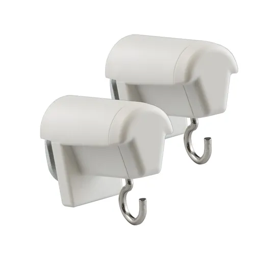 2er SET VICTORIA M Bambus Raff Rollo 2x Klemmhalter / Klemmhaken Rolloträger