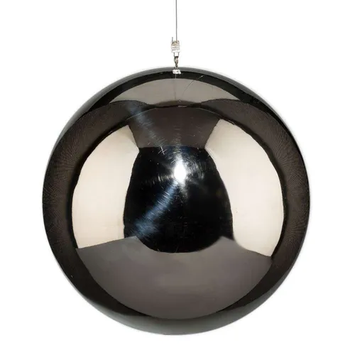 Gasper Hängedekoration EDELSTAHL KUGEL HÄNGER glänzend poliert ca 80mm/8cm mit Aufhängung.