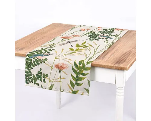 SCHÖNER LEBEN. Tischläufer SCHÖNER LEBEN. Tischläufer Gardenia Blush 40x160cm, handmade