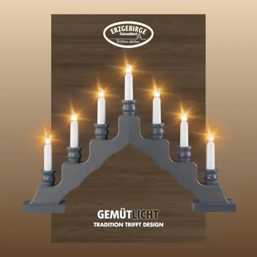 WEIGLA Schwedenleuchter in grau von Weigla