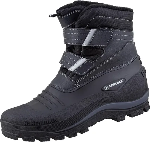 Spirale Tove Klettstiefel schwarz Gr. 39 - Schneeschuhe für Erwachsene, wasserdicht und rutschfest, ideal für kalte Tage und Outdoor-Aktivitäten mit einfachem Klettverschluss und reflektierenden Elementen.