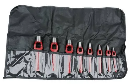 KS Tools 1292103 Henkellocheisen-Satz - Locheisen-Set nach DIN 7200, ideal zum Herstellen von Dichtungen mit gehärteten Schneiden aus Spezial-Werkzeugstahl für hohe Langlebigkeit.