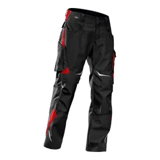 Kübler Hose Pulsschlag high schwarz/rot Größe 52 - Bundhose in Schwarz/Rot, ideal für Handwerk und Industrie, bietet ausgezeichnete Bewegungsfreiheit und strapazierfähige Materialien.