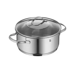 WMF Kochtopf Bratentopf Induktion 20cm - 2,5l Provence Plus Edelstahl mit Glasdeckel, ideal zum Braten und Schmoren von Fleisch
