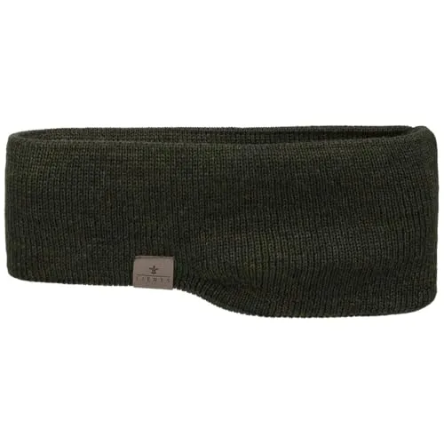 LIERYS Fine Merino Stirnband - Made in Germany, oliv, One Size - Mode-Stirnbänder für Frauen, aus 100% Merinowolle für optimale Wärme und Komfort, gefüttert mit Baumwolle, ideal für Herbst/Winter.