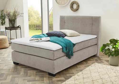 Jockenhöfer Gruppe Boxspringbett Family, inklusive 7-Zonen-TTFK-Matratzen und Kaltschaumtopper, erhältlich in den Breiten 120,140 & 180cm