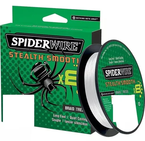 SPIDERWIRE Stealth Smooth 8 150m 0,19mm 18kg Translucent geflochtene Schnur