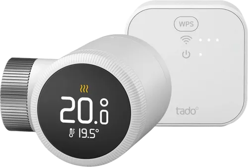 tado° Smartes Heizkörper-Thermostat X - Starter Kit - Zubehör für Klima & Heizen, mit intelligenten Funktionen zur effizienten Heizungssteuerung und einer App für individuelle Temperaturkontrolle in jedem Raum.