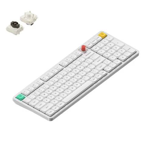NuPhy Air100 V3 Kabellose Mechanische Tastatur QWERTY US Nova White / Brown