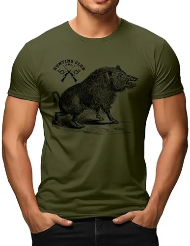 Herren T-Shirt für Jäger: Hunting Club Wildsau