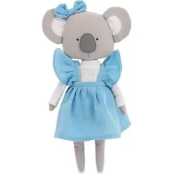 Stoffkoala Cotti Motti Orange Toys - Annie Blue Dress 30 cm - Kuschelige Stoffpuppe aus der Cotti Motti Kollektion, perfekt für kleine Hände. Ideal zum Spielen, Träumen und als dekorativer Begleiter im Kinderzimmer. Leicht und liebevoll gestaltet für grenzenlosen Spaß.