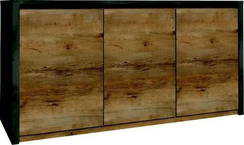 Designer Holz Kommode im Landhausstil - Elegante Kommode in Braun, ca. 130 x 43 x 80 cm, ideal für Schlafzimmer und Wohnzimmer. Freistehend, ohne Montage nötig – perfekter Stauraum im zeitlosen Design.