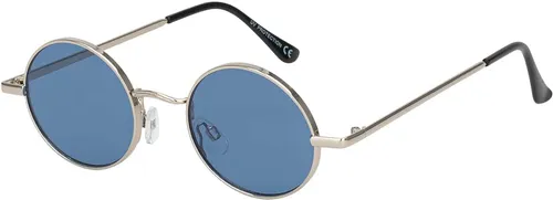 Damen Sonnenbrille Rund Form Designer 80er Modern Urlaub Sommer Strand 30506 Blau