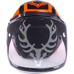 PROTOS® Forsthelm / Schutzhelm KOX Edition mit Gehörschutz und Visier Integral Forest Schwarz/NeonOrange OneSize