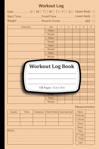 Workout Log Book: Gym Tracker Journal / Fitness Planner Notebook | STAY ON TRACK & GET MOTIVATED by Tracking Your Gains!