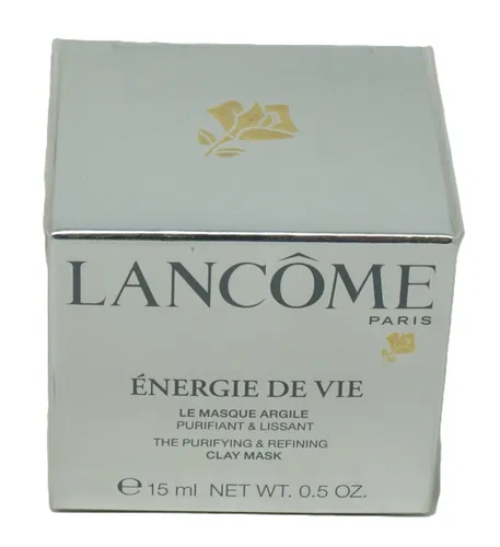 Lancome Ènergie de Vie Clay Mask 15 ml - Erfrischende Tonerde-Maske für strahlende Haut. Ideal zur Unterstützung der täglichen Pflege, in praktischer 15 ml Größe für unterwegs.
