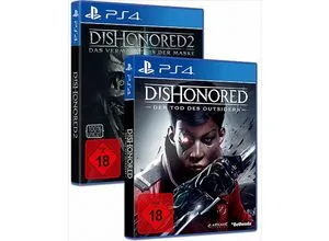 Dishonored 2 inkl. Der Tod des Outsiders - PS4 - Action-Adventure in einer übernatürlichen Welt, nutzen Sie einzigartige Fähigkeiten und Waffen, um Ihre Gegner strategisch zu besiegen und die Geheimnisse von Karnaca zu lüften.