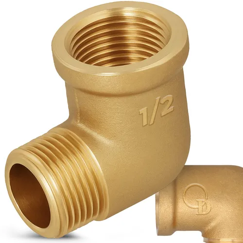 Messing Bogen 90° Winkel Fitting 1/2 IG/AG Verbinder Wasser Kupplung Winkelstück