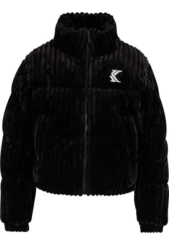 Karl Kani KK Og Fuzzy Corduroy Short Puffer Jacket Black, XL