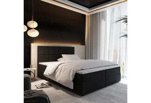 MASSENO Boxbett Lena, schwarz, 160x98 cm - Polsterbett in elegantem Schwarz, ideal für jeden Schlafraum. Hochwertige Materialien sorgen für besten Komfort. Jetzt 10€ Willkommens-Gutschein bei Newsletter-Anmeldung!