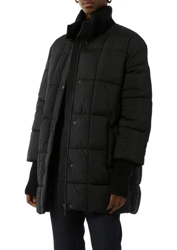 Comma Steppmantel mit Stehkragen und breiten Bündchen in schwarz von comma,