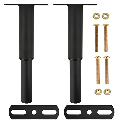 DODUOS 2 Stück Verstellbare Beine, 150-275mm Einstellbar Möbelbein aus Kaltgewalzter Stahl T-Form Metall Möbelfüsse, verstellbare Bettfüße, einziehbar, Möbel, Bett, Mittelstütze, Beine, für Bett, Sofa