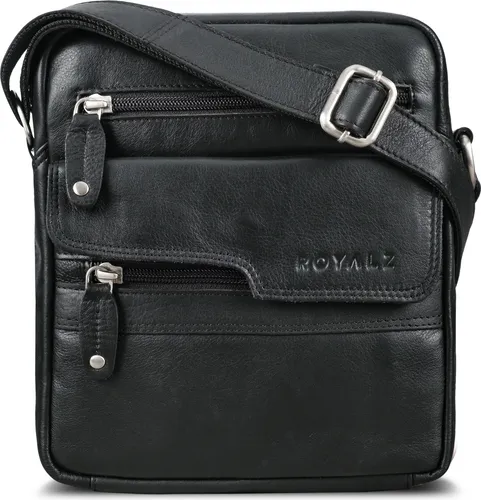 ROYALZ 'Oregon' Leder Umhängetasche Herren Klein - Herren-Schultertasche aus hochwertigem Büffelleder in Vintage Optik, kompakt und stilvoll - ideal für alle wichtigen Dinge des Alltags!