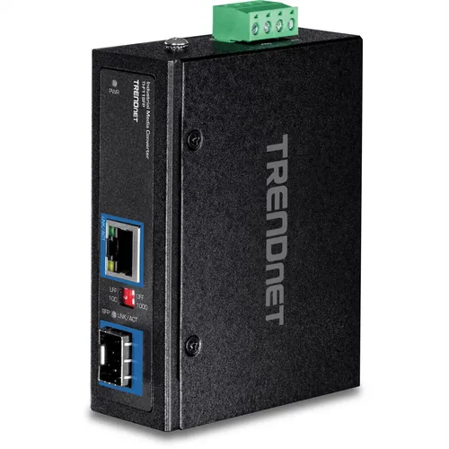 TrendNet TI-F11SFP Netzwerk-Medienkonverter - Industrieller 100/1000 Base-T zu SFP Medienkonverter, ideal für robuste Netzwerkanwendungen in herausfordernden Umgebungen.