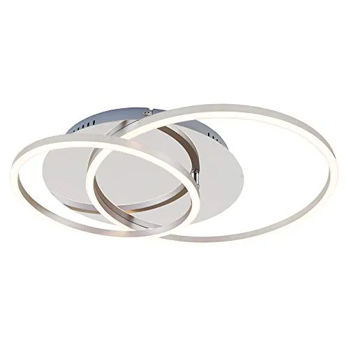 Briloner Leuchten LED Deckenleuchte - Dimmbar mit Memoryfunktion - Moderne Deckenlampe mit 3.200 Lumen, drehbarem LED-Modul und ansprechendem Design in Chrom-Alu. Ideal für Wohnzimmer oder Schlafzimmer, langlebig mit bis zu 20.000 Stunden Lebensdauer.