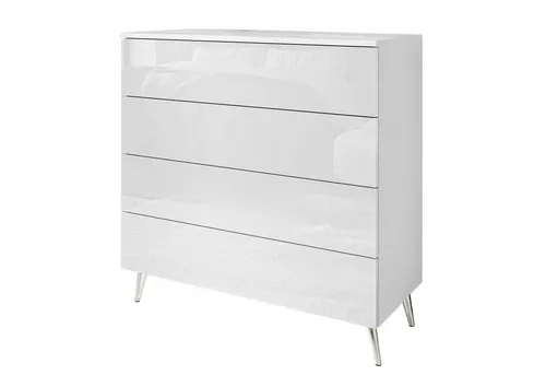 Lookway Kommode AURA 4S mit PUSH-OPEN-System - Moderne Kommode in minimalistischer Optik mit 4 geräumigen Schubladen und kostenloser LED-Beleuchtung für eine entspannte Atmosphäre. Ideal für stilvolle Wohnräume.