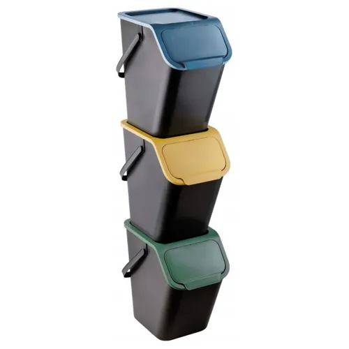 Practic Bini 3-er Mülleimer-Set - Haushaltszubehör mit innovativem 