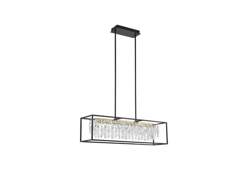 Lucande LED Pendelleuchte 'Kassi' dimmbar in Schwarz - Elegante 1-flammige Deckenleuchte aus Metall, dimmbar und mit warmweißem Licht. Ideal für stimmungsvolle Beleuchtung im Wohnzimmer. 5 Jahre Herstellergarantie.