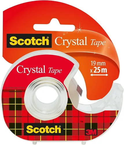Scotch Handabroller Crystal transparent im Handabroller 19 mm x 25 m