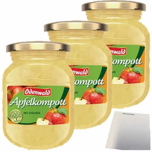 Odenwald Apfelkompott mit Stücken 3er Pack 3x360g Glas usy Block