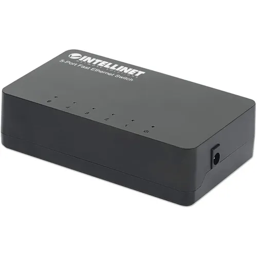Intellinet Desktop 5-Port Fast Ethernet Switch schwarz