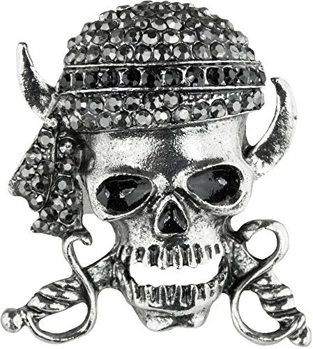 Das Kostümland Piraten Totenkopf Skull Ring - Silber