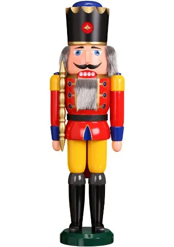 Seiffener Volkskunst Nussknacker König rot in rot von Seiffener Volkskunst